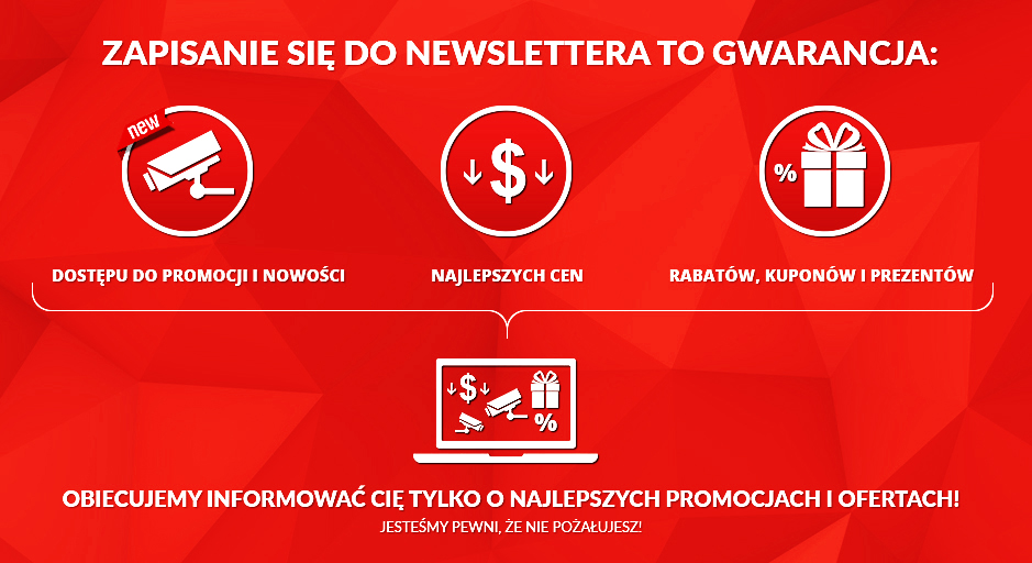 Newsletter: dostęp do promocji i nowości, najlepsze ceny, rabaty, kupony, prezenty
